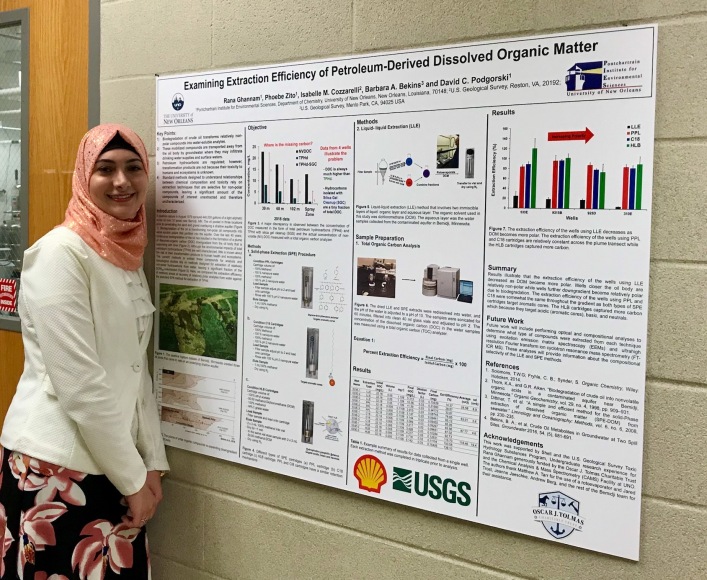 Rana presenting at the department poster competition